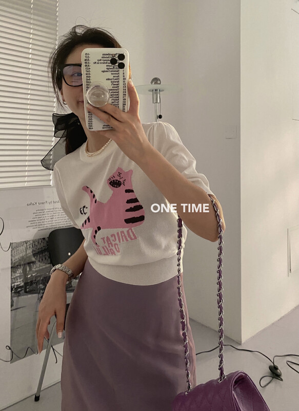 Original price 85.72! [one time] cute cat fashion sweater xw5103\cls