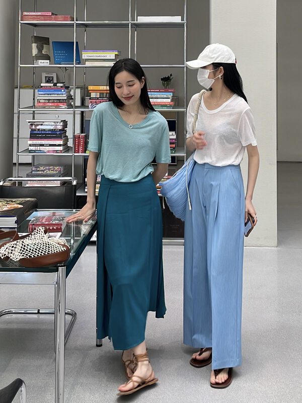 [clean space] comfortable soft net color versatile short sleeve T-shirt 31230 \cls