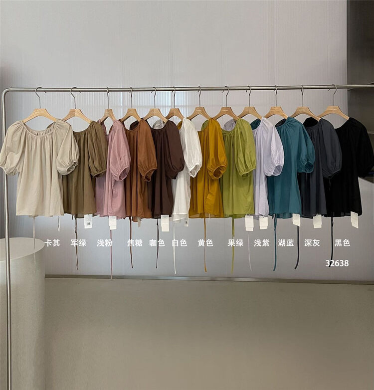 Selected 12 colors [clean space] Korean style texture solid color loose shirt 32638# cqw