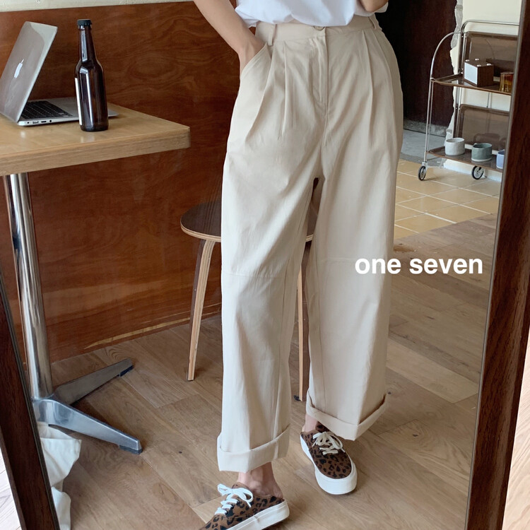 Original price 58.65! [one seven] Japanese simple loose wide leg casual pants y052\xyy