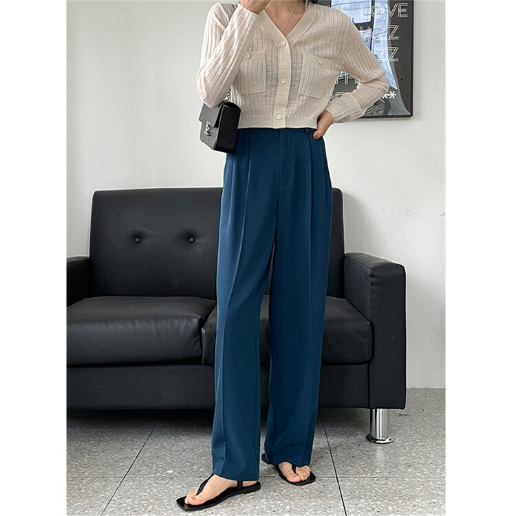 A new year in early spring! [clean space] basic versatile high waist slim casual pants 27722 \cls