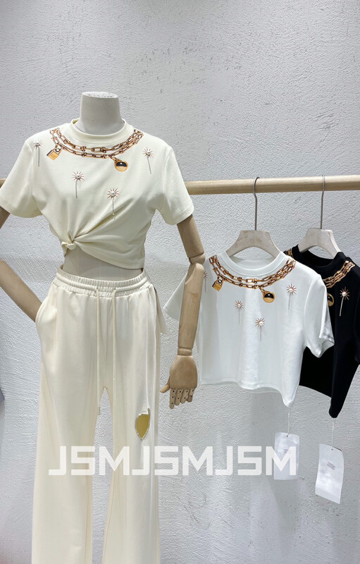 [JSM] niche design love hole casual pants 9905# LSL