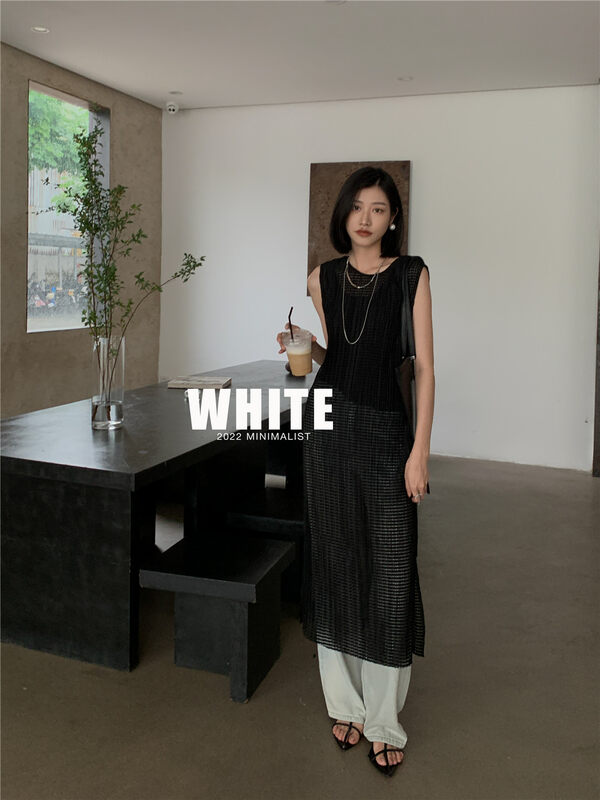 [white] Korean loose and versatile dress 76212# XYJ