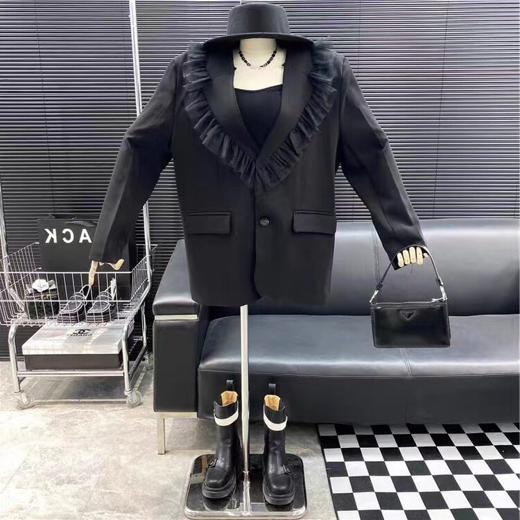 New year in early spring! [liu-y] design V-neck lace edge suit 16329# XJ