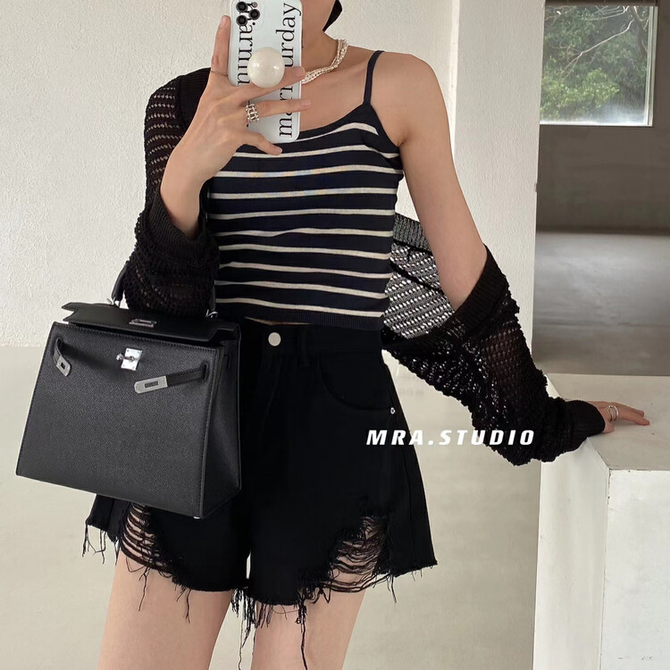 [MRA] fashion hollowed out short knitted cardigan M1887