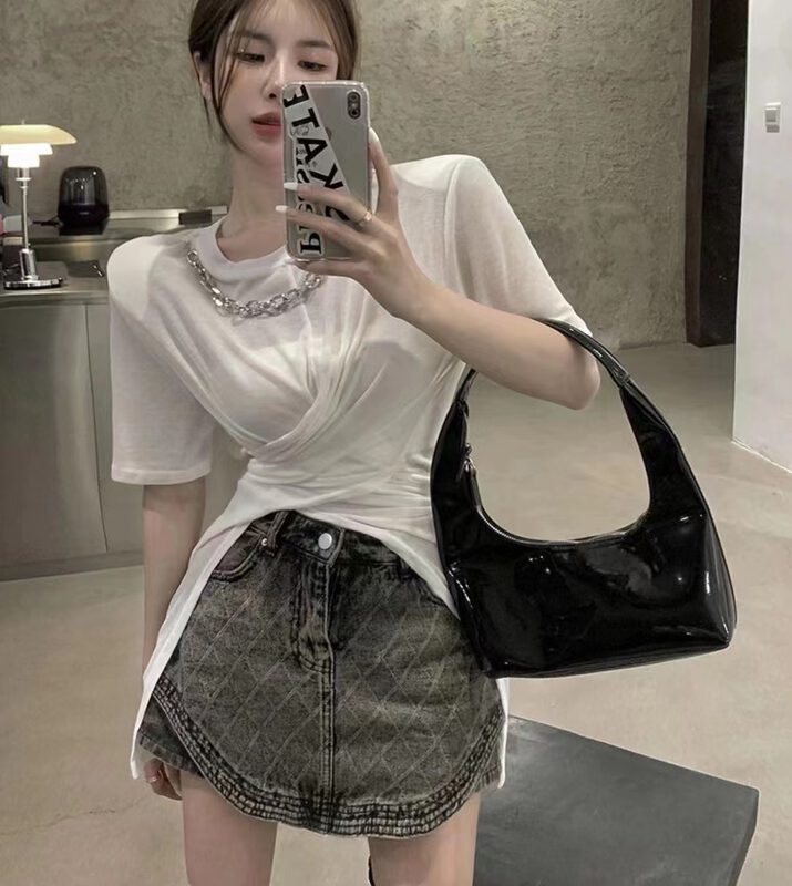 [top] net bandage temperament dress (detachable with chain) 9637# zjy