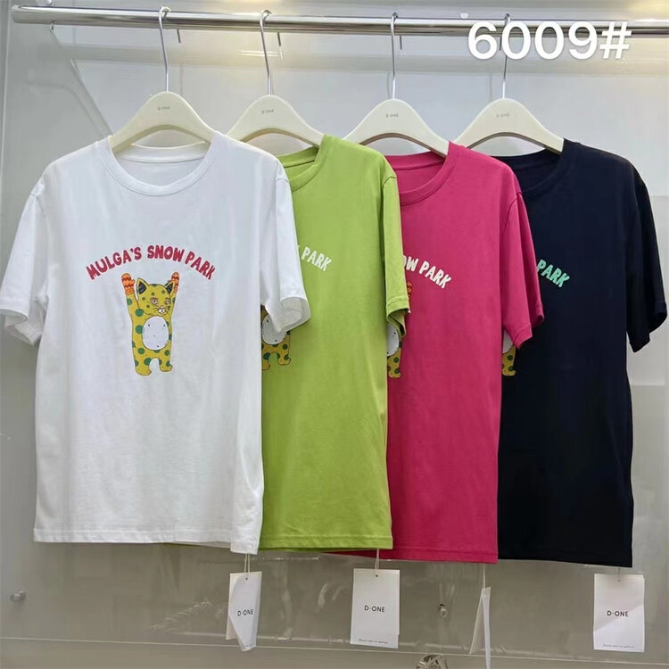New year in early spring! [liu-y] cartoon cat print short sleeve T-shirt 6009\xj