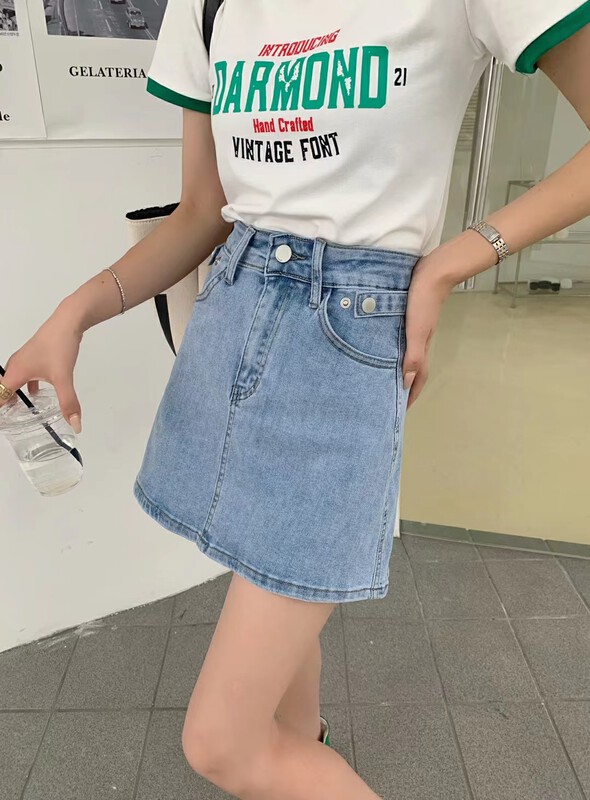 [J-star] Korean Hip Wrap short skirt denim skirt 6767# Cl