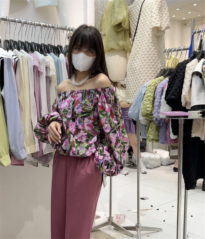 [liu-y] Vintage printed one neck shirt 16731# XJ