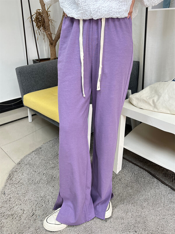 New year in early spring! [liu-y] color drawstring slit casual pants 16716# XJ