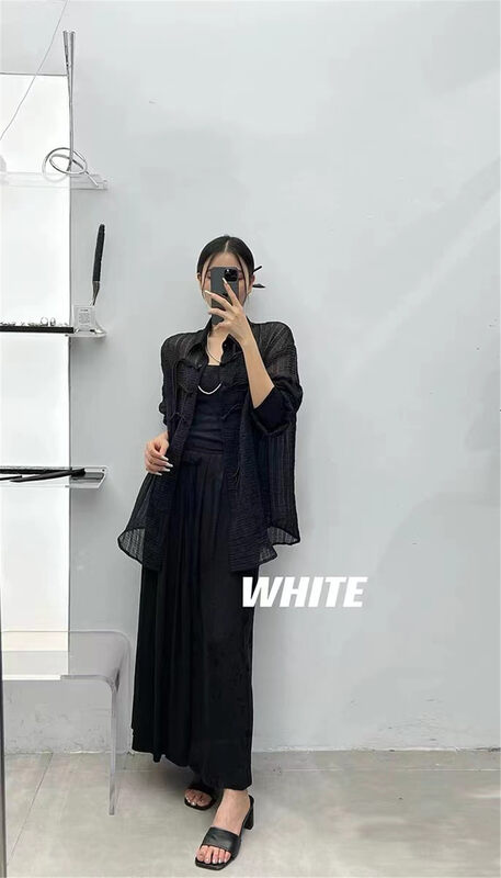 [white] design sense fashion temperament shirt 88500# XYJ