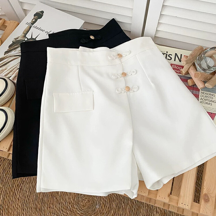 [Gangan] irregular high waist slim suit casual shorts 2815\cl