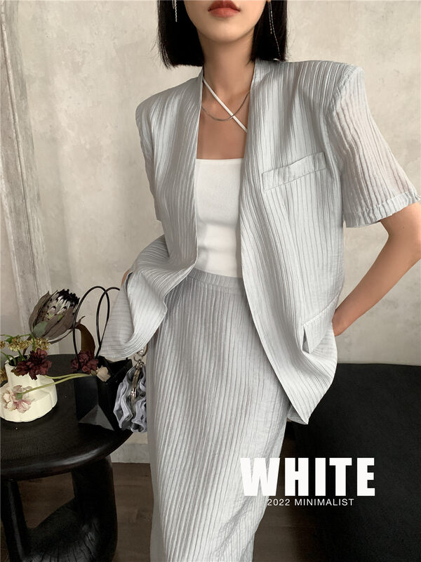 [white] temperament fashion loose suit 76228# XYJ