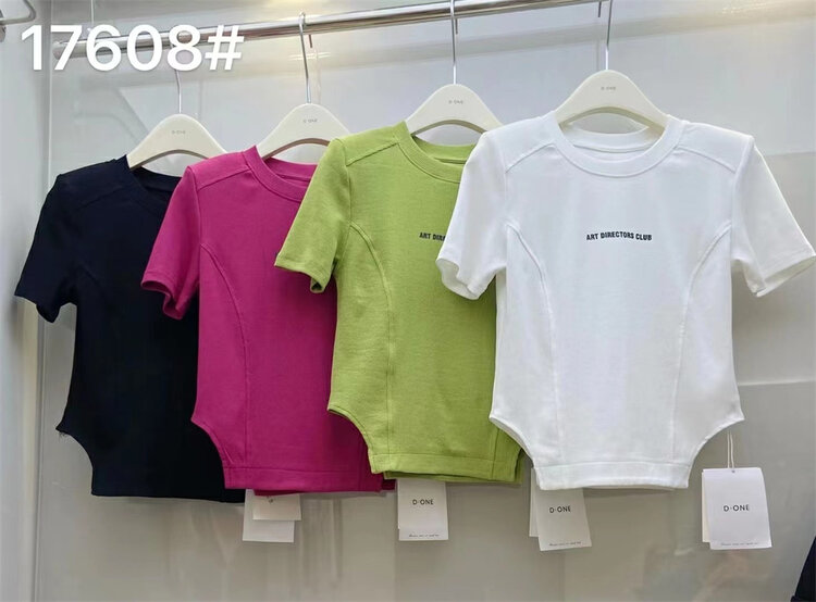 New year in early spring! [liu-y] niche design square hem short sleeve T-shirt 17608# XJ