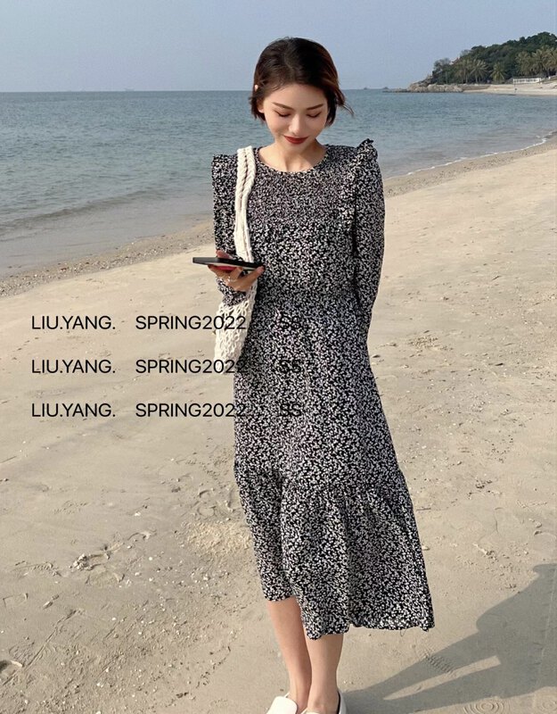 New year in early spring! [liu-y] lady Mori small floral dress 66006 \xj