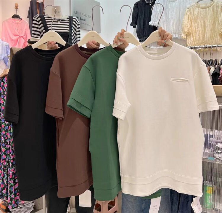 [liu-y] casual simple net loose round neck Pullover short sleeve T-shirt d16339# XJ