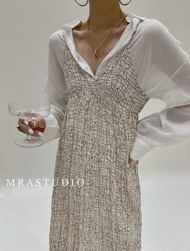 Original price 77.83! [MRA] fashionable check loose suspender dress only sells suspender skirt j2333