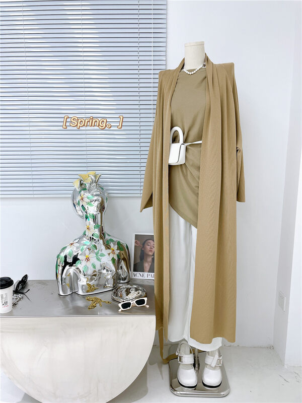 Cxdhh/ new year in early spring! [strict selection - growing grass and trees] temperament long versatile knitted cardigan ys1-xc9-s-10109 \zyh