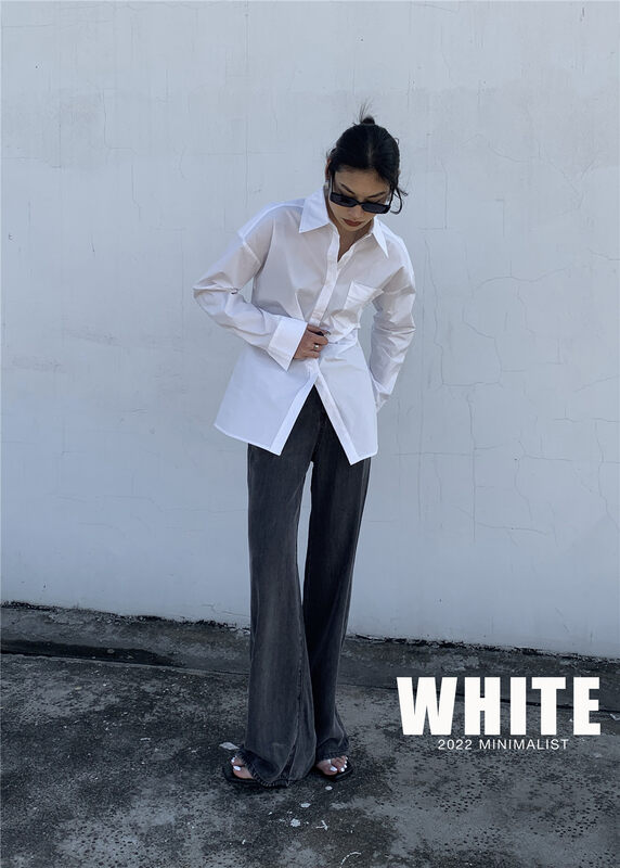 Cxdhh/ new year in early spring! [white] Korean single breasted clear color shirt ys1-xc9-b-10065 \wpl