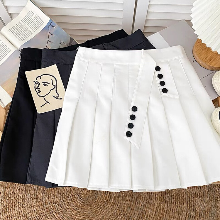 [Gangan] Korean design, high waist, thin pleated skirt 2820# Cl