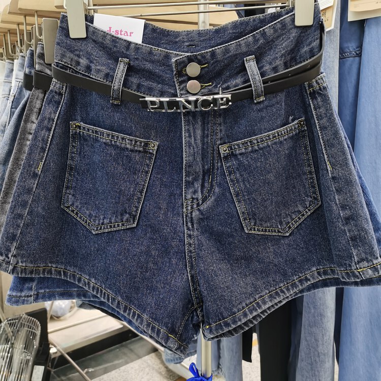 [J-star] fashionable, comfortable and versatile contrast stitched denim shorts (with belt) 2311\cl