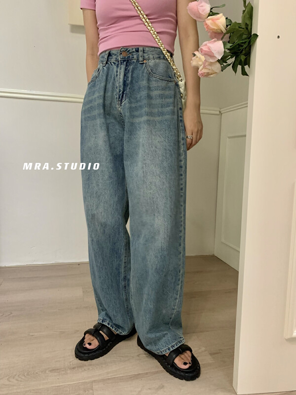 [MRA] Korean simple and versatile straight jeans m1388