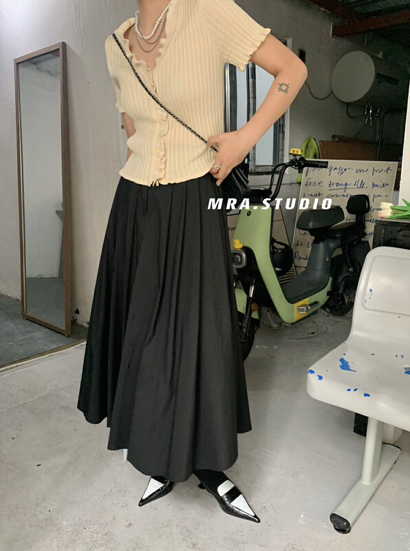 [MRA] French retro umbrella high skirt j2322