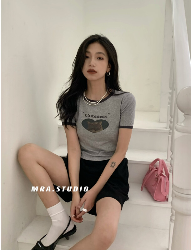 [MRA] fashion cartoon funny printed short sleeved T-shirt m1868\zxl
