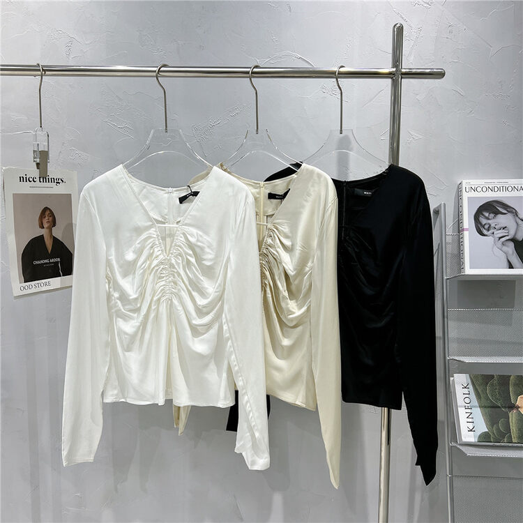 New year in early spring! [white] V-neck temperament Tiansi blouse 10088# XYJ
