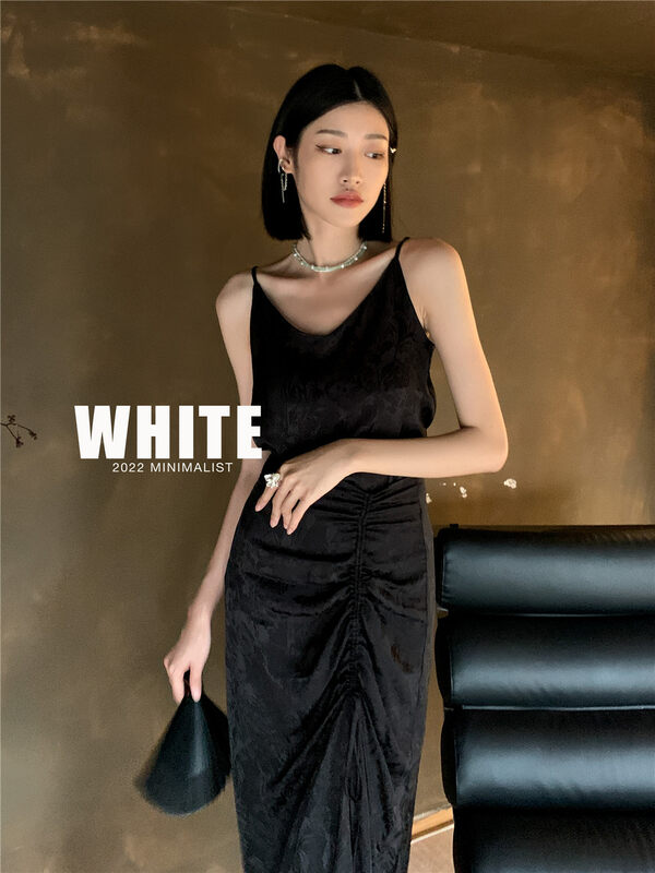 [white] minimalist temperament high-level vest / suspender 76236# XYJ