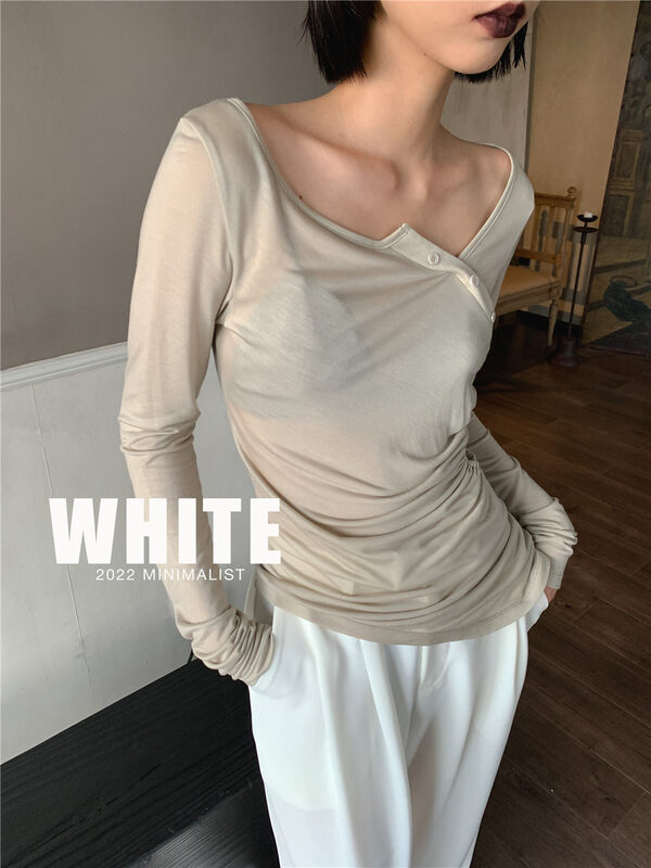 [white] simple, loose and versatile shirt 76250 \xyj