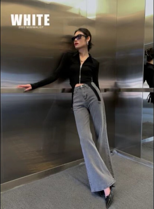 Cxdhh/ new year in early spring! [white] Korean version of simple slim fitting jeans ys1-xc9-k-88158# WPL