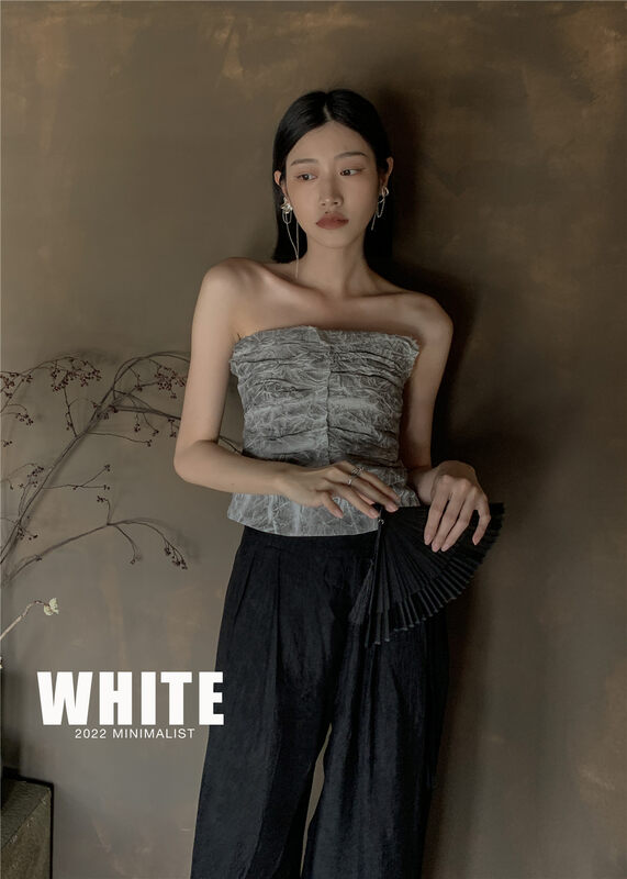 [white] fashionable style Strapless vest / suspender 76198 \xyj
