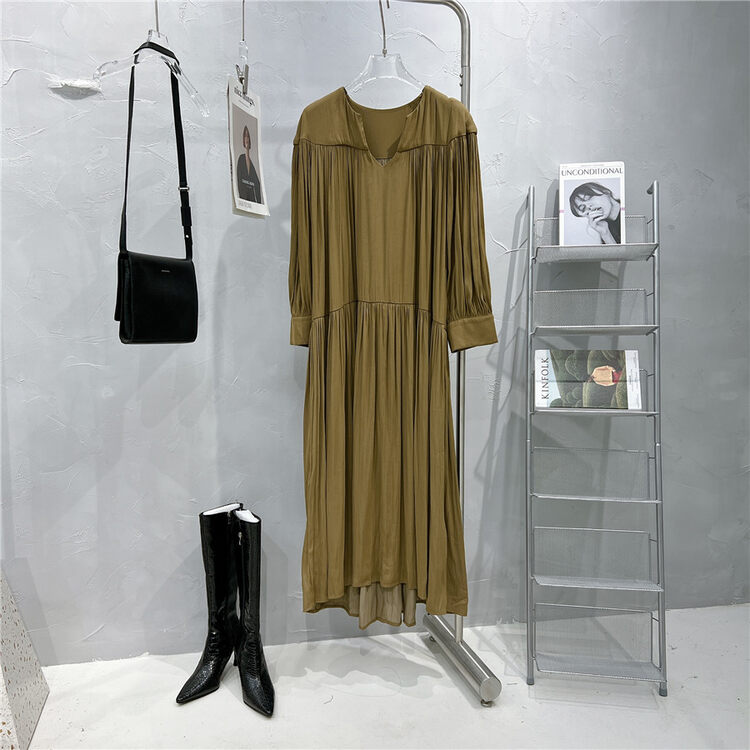 New year in early spring! [white] V-neck net color casual dress 10166# WPL