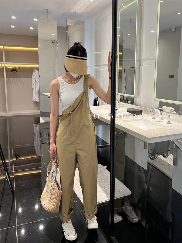 [liu-y] age reducing versatile waist strap straight strap pants 16830# XJ