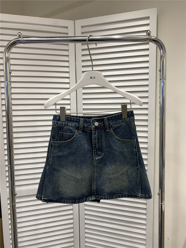[MS studio] retro and versatile western style denim skirt pants 5934 # PCZ