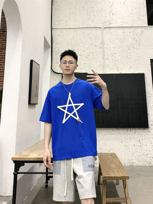 [Binli] round neck versatile loose short sleeve T-shirt (excluding necklace) j380# ZZL
