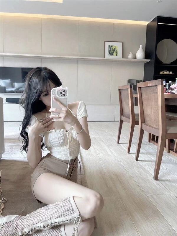 [MS studio] pure neck chiffon vest / sling 9218# PCZ