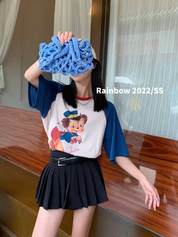 [seven 7] printed Pullover versatile short sleeve T-shirt 8282 \wtt