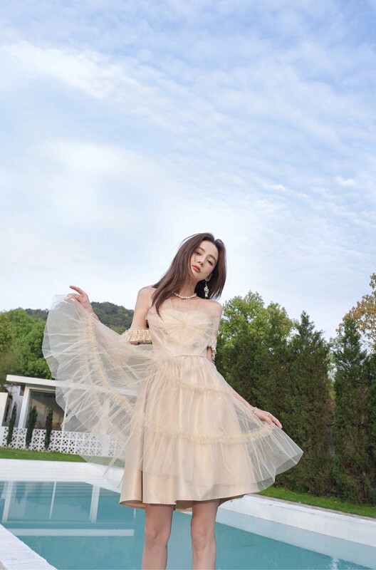 [Alala emelia] elegant love yarn strapless dress l1995