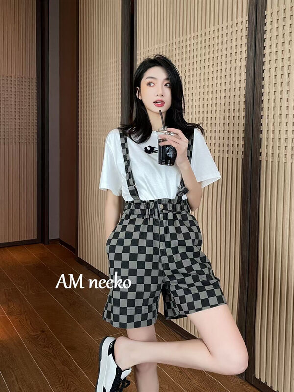Original price 88.99! [neeko] checkerboard fashionable age reducing suspenders ys1-3352# zxx
