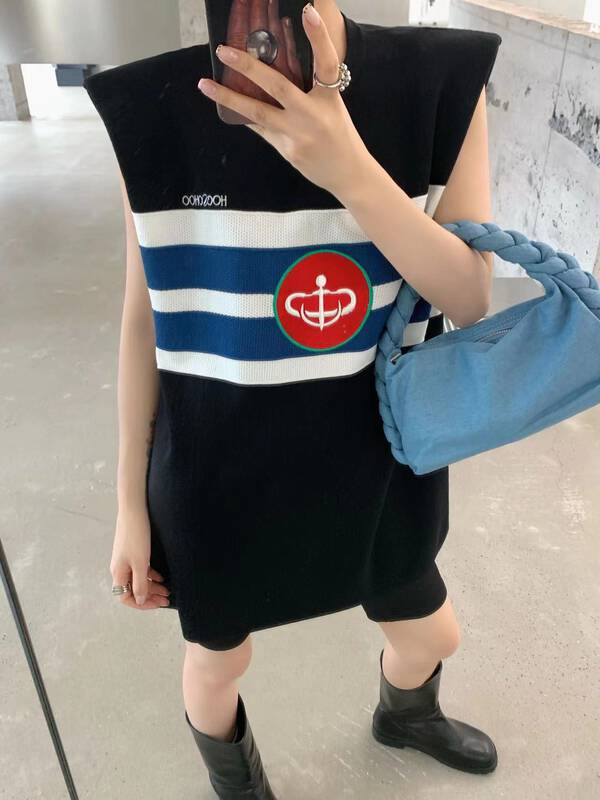 [women] color blocking fashion loose waistcoat 3659# zxl