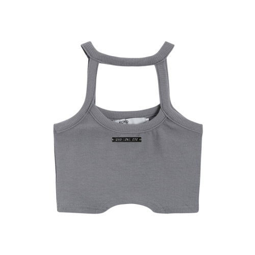 Real shooting of 2022 summer new ins niche design gray hollow neck strap sexy hot girl vest women