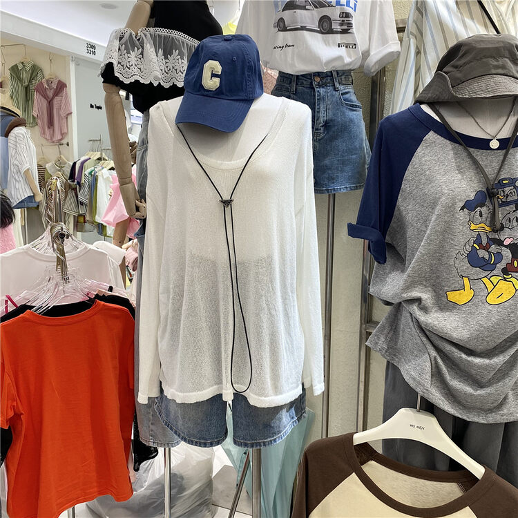 [women] striped loose fit T-shirt 5228# zxl