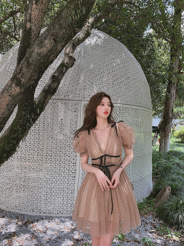 [Alala emelia] Vintage Hepburn light luxury niche design dress l1989# jhy