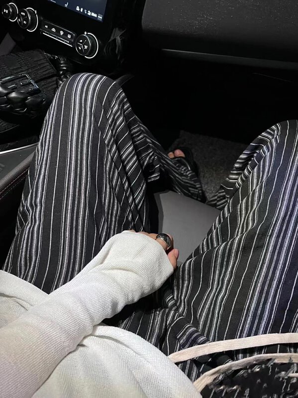 [toko.z] elastic waist striped slim casual pants 22253 \zxl