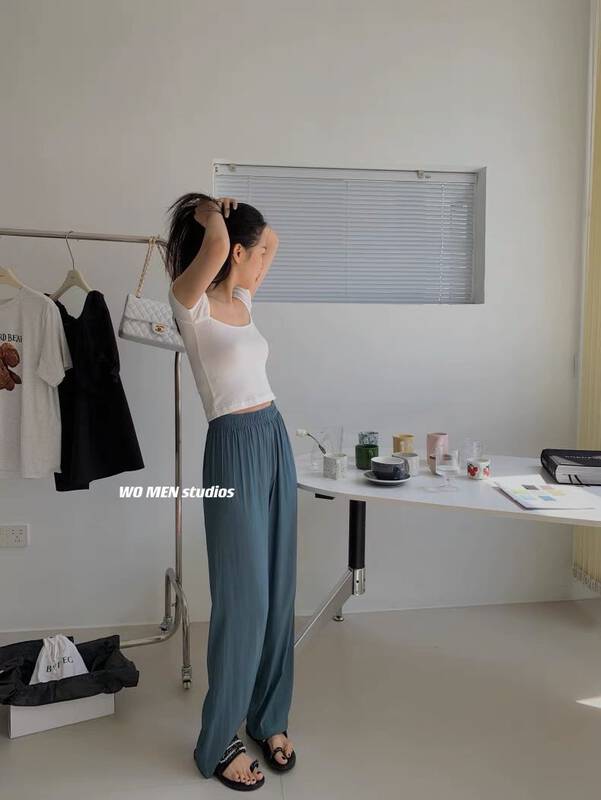 [women] comfortable and versatile loose wide leg casual pants 5271# zxl