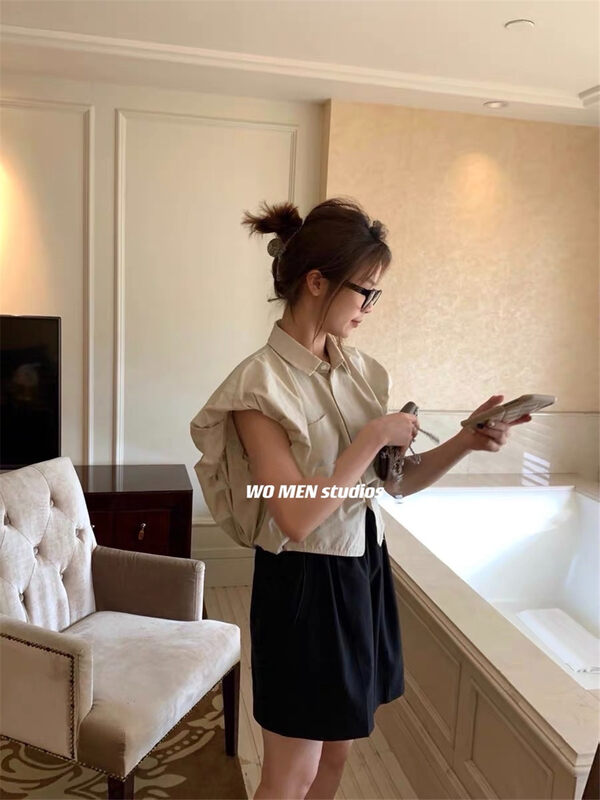 [women] pleated fashion shirt 3653# zxl