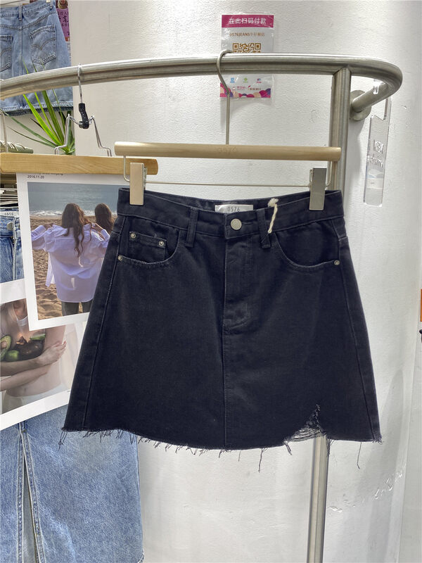 [0576jeans] Korean slim and versatile denim skirt 5608 \zxx