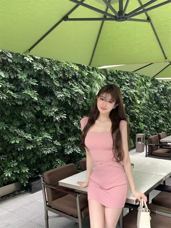 [MS studio] pure desire style top + slim wrap hip skirt set 99470# PCZ
